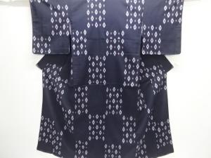 大正ロマン　抽象模様織り出しお召着物